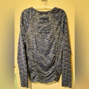 Athleta Fastest Track Long Sleeve Top in Space Dye Blue, great condition
